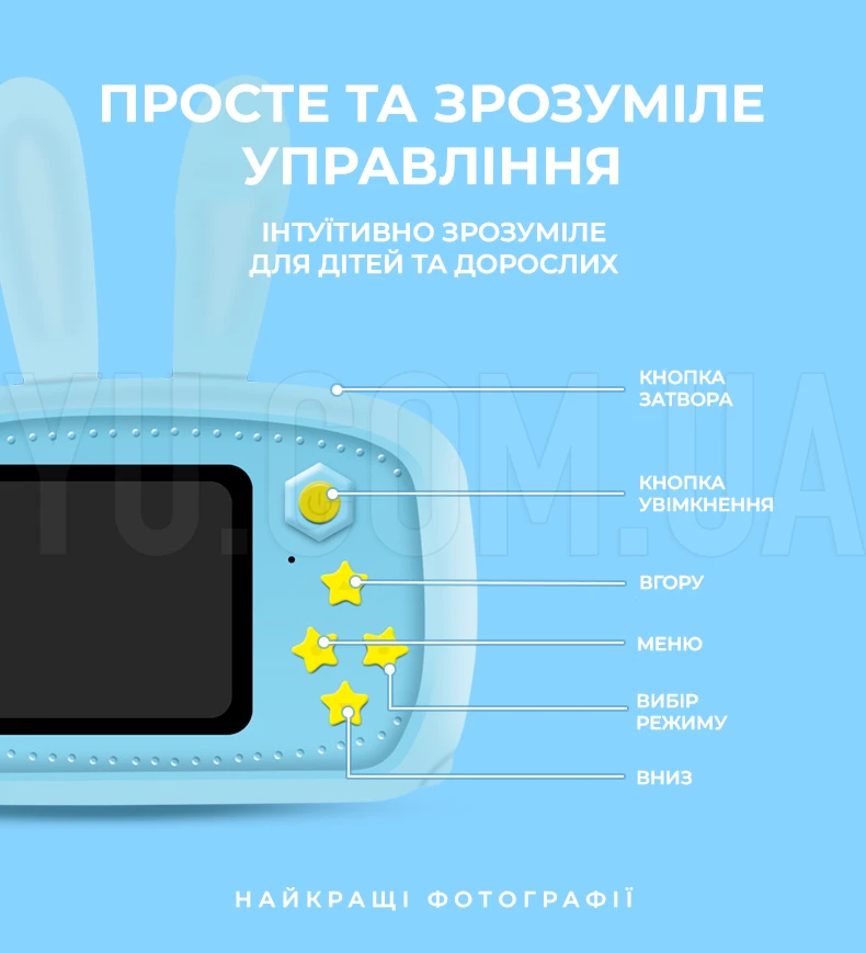 Дитячий фотоапарат DVR baby camera X 500R ЗАЙЧИК Дитячий фотоапарат DVR baby camera X 500R ЗАЙЧИК